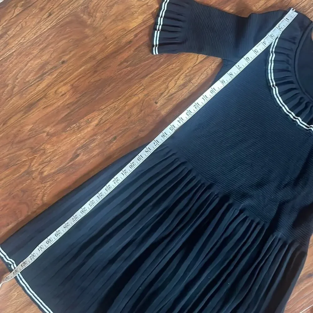 MARC JACOBS Pleated Sweater Dress Black No Size Small S - Picture 11 of 12